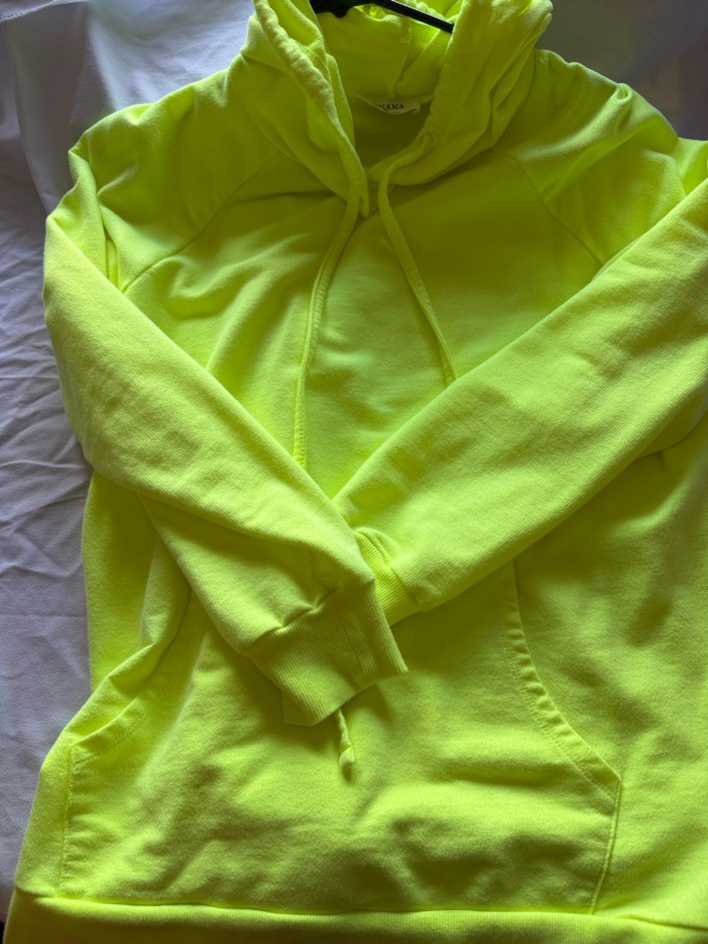 Zenana Outfitters Neon Yellow Hoodie Sweatshirt